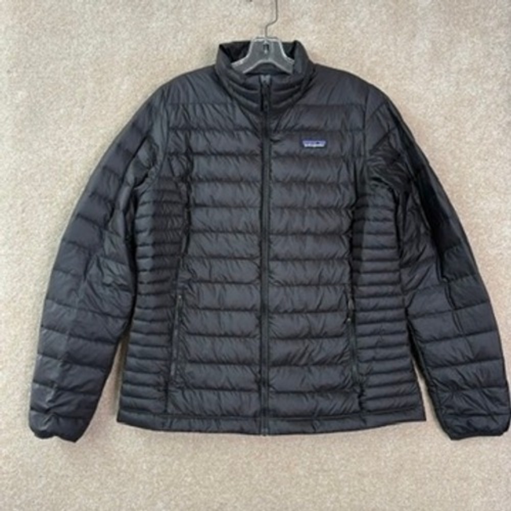 PATAGONIA Down Sweater Jacket Women's Large Black Puffer Outdoor Ripstop